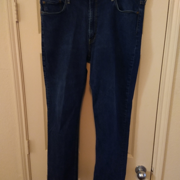 Levis 514 Straight Leg Fit Blue Medium Wash Denim Jeans Men's sz 42x32. - Picture 3 of 8